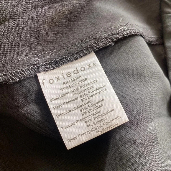 NWT Foxiedox Juniper Navy Blue Black Floral Print Mesh Embroidered Neck Dress L - Picture 12 of 12